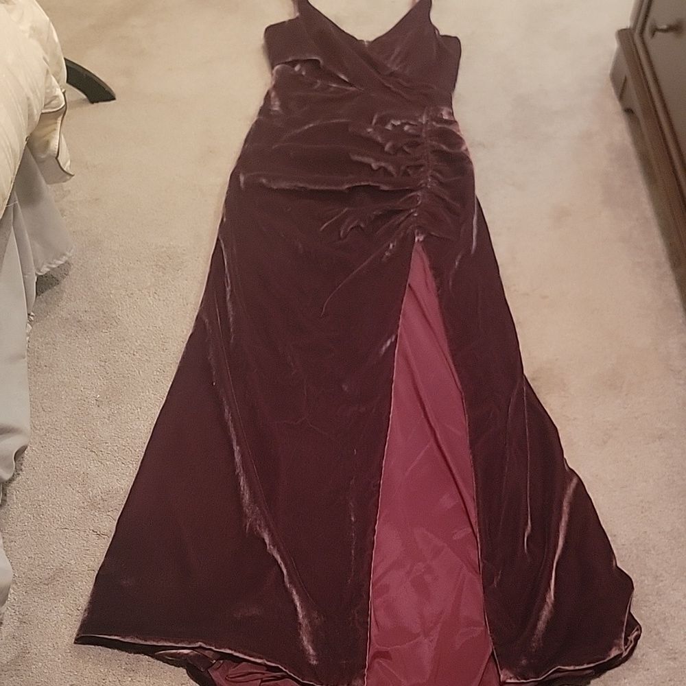 Cinq A Sept Genevive Velvet Cutout Gown Sz 8 - Picture 6 of 10